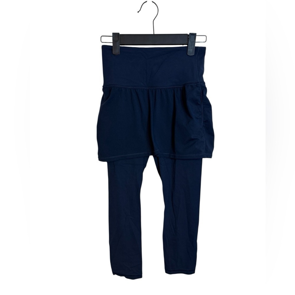 Athleta Navy Blue Elation 2 in 1 Skirt Tights